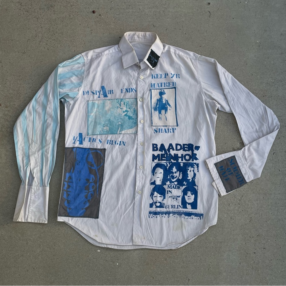 Punk anarchy streetwear button down shirt